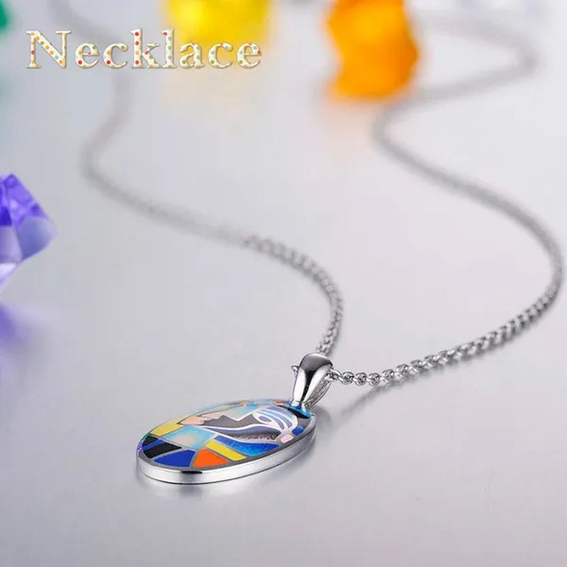 1/2/4/piece Set of Chinese and American Ethnic Style Abstract Drama Knife Horse Dan Abstract Face Contour Opera Mask 925 Sterling Silver Jewelry Jewelry Set Bride Engagement Wedding Jewelry Lover Gift Couple Necklace Anniversary Gift Jewelry