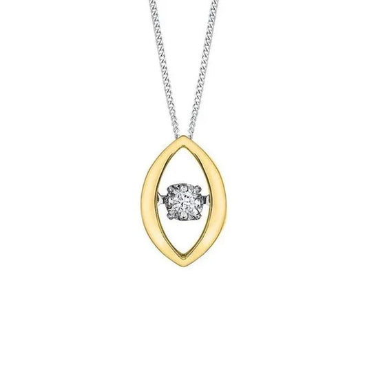 Cheri Jadore P3440-10T-02 Diamond Solitaire Pendant in 10K, Yellow Gold - 0.02 CT.