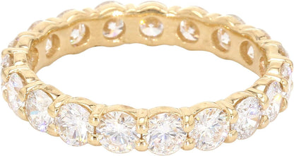 14K Yellow Gold Lab-Grown Diamond Eternity Wedding Band Ring (2.50 Cttw, I-J Color, VS2-SI1 Clarity)