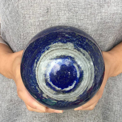 1KG+ Natural Lapis Lazuli Sphere Rock Quartz Crystal Ball Reiki Healing