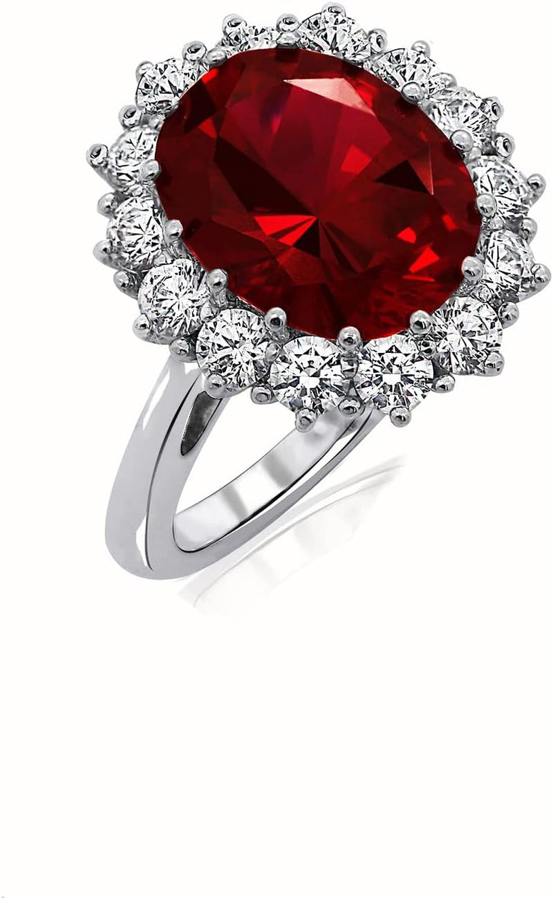 Platinum-Plated Sterling Silver Celebrity Kate Ring Made with Infinite Elements Zirconia Accents, (Previously Amazon Collection)