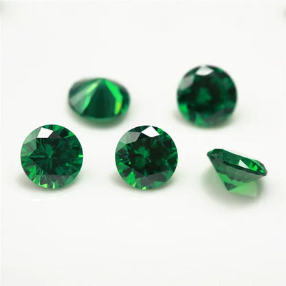 Unheated Natural Emerald Round Cut Gemstones Sri-Lanka VVS Gem