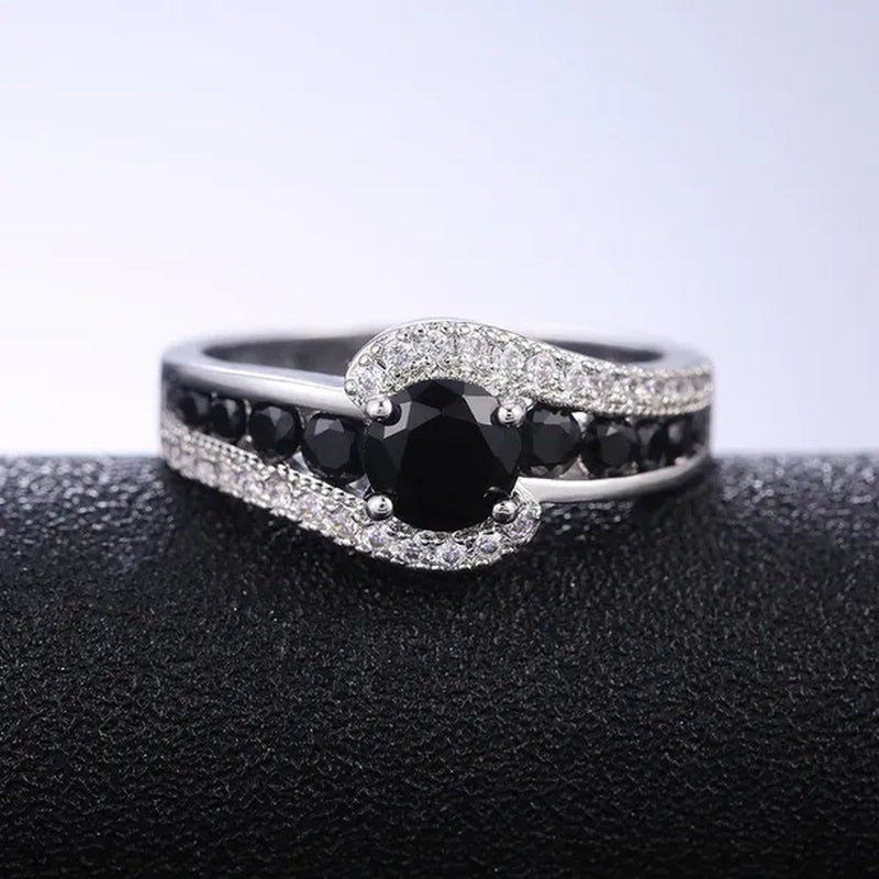 Special-interest blue Stone Women Wedding Ring Dazzling Zircon Delicate Gift Top Quality Female Classic Jewelry（Size:5-11)