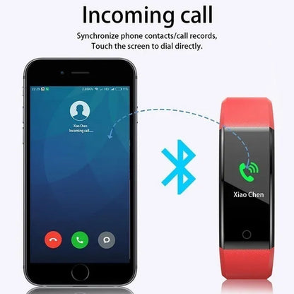 Color Screen Smart Bracelet Watch 115 Plus Blood Pressure Monitoring Heart Rate Monitoring Smart Wristband