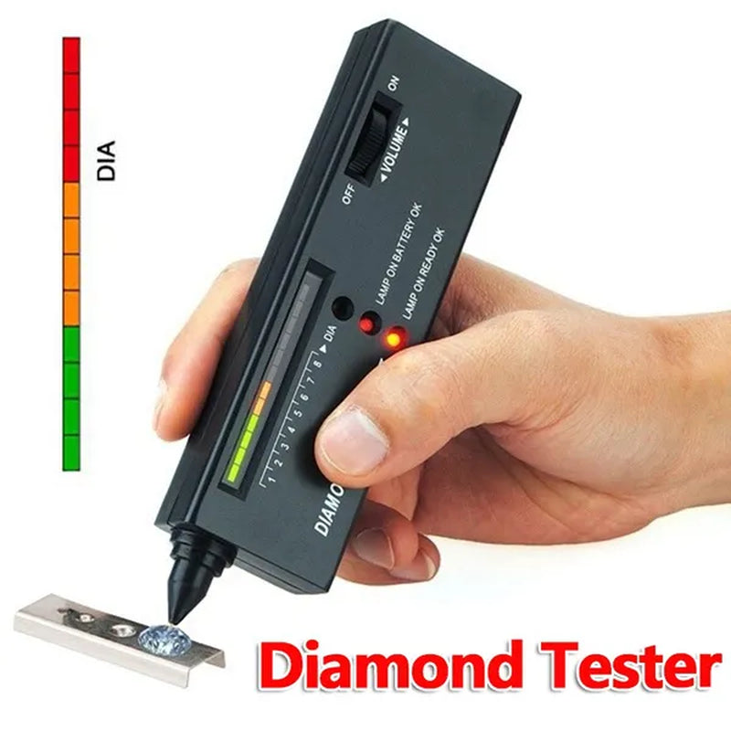 Jewellery Diamond Hardness Meter Gemstone Gem Tester Selector  LED Diamond Indicator Test Pen  Audio Portable  Jewelry Tester Tool