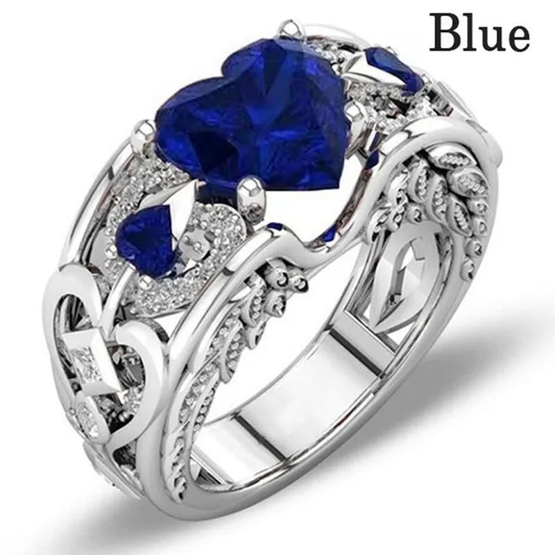 New Exquisite Women'S Fashion Couple'S Ring 925 Sterling Silver Natural Morganite Diamond Ring Anniversary Gift Engagement Bridal Wedding Jewelry Rings for Women Size 5-10