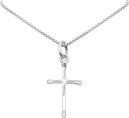 Delicate and Dainty Tiny Sterling Silver Cross Necklace for Women, Gift Necklace for Teens, Godmother Gift, Goddaughter Gift Necklace, 18 Inches