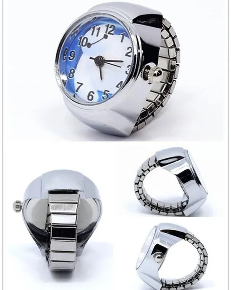 Dial Quartz Analog Watch Creative Steel Cool Elastic Quartz Finger Ring Watch Lady Dress Women watch Diamond Chimes Diamond *A