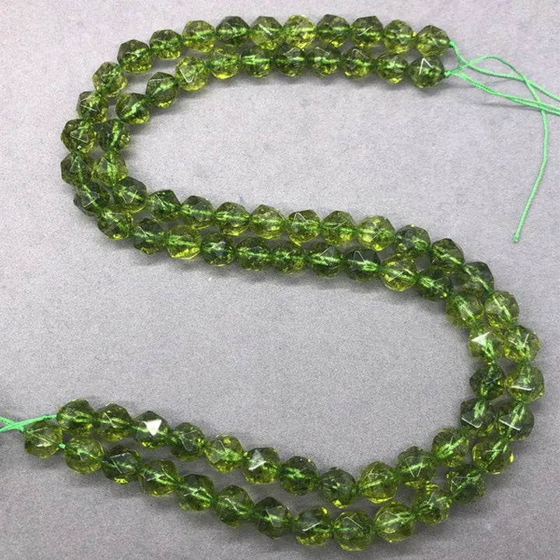 Green Peridot Beads 6-10mm Faceted Natural Stone Cut Loose Gem DIY