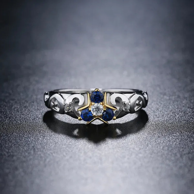3PCS Zora‘s Sapphire Kokiri's Emerald Goron's Ruby Gold Plated Ring