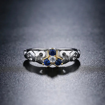 3PCS Zora‘s Sapphire Kokiri's Emerald Goron's Ruby Gold Plated Ring