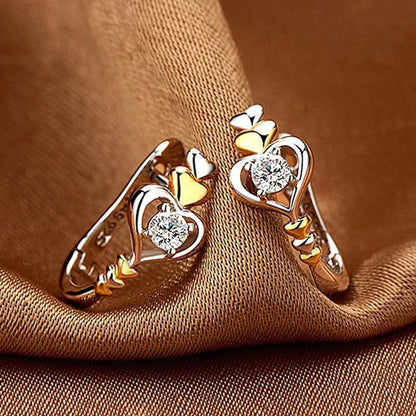 Creative Love Shape Weight Loss Earrings Heart to Heart Diamond Slim Earrings Chakra Burning Fat Magnetic Therapy Weight Loss Jewelry Gifts