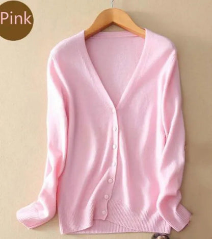 Plus Size S-XXL Spring Fashion Wool Pure Cashmere Sweater Cardigan Pullovers Pull Long Sleeve Women Sweaters Cardigans Outwear Coat