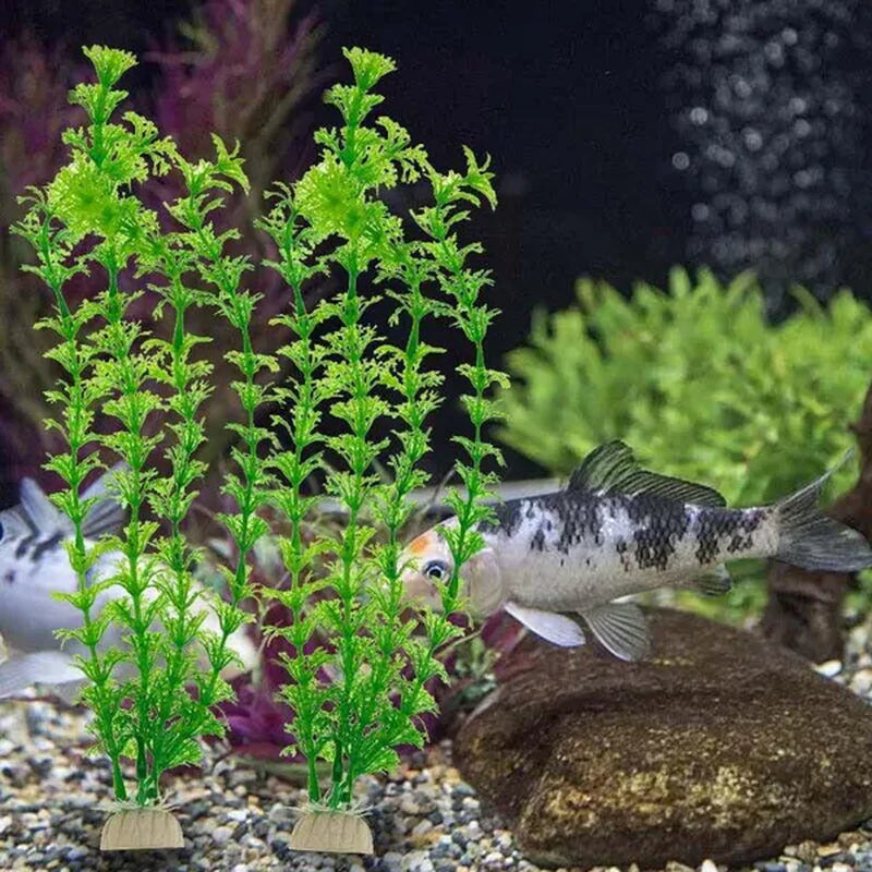 5Pcs 30cm Artificial Fake Plastic Water Grass Plants for Fish Tank Aquarium Decoration